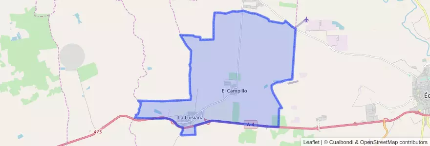 Mapa de ubicacion de La Luisiana.