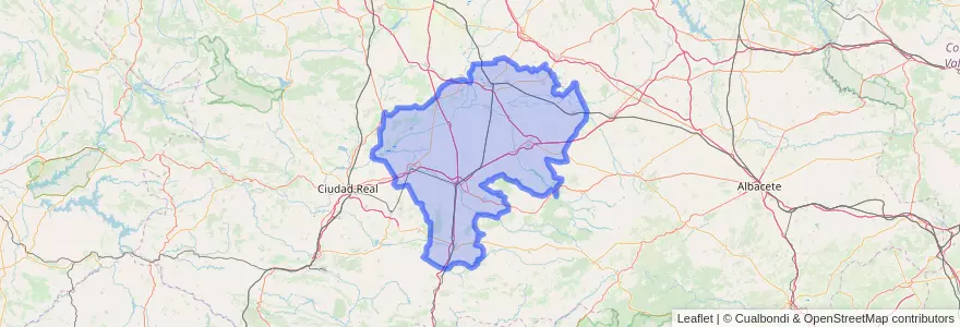 Mapa de ubicacion de La Mancha.