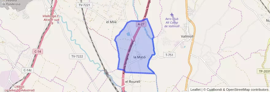 Mapa de ubicacion de la Masó.