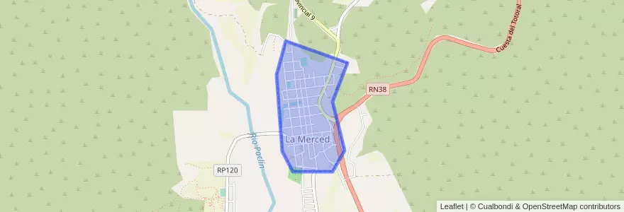 Mapa de ubicacion de La Merced.