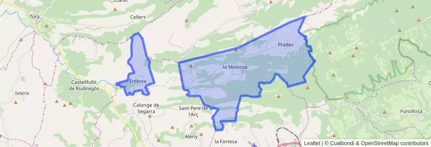 Mapa de ubicacion de la Molsosa.
