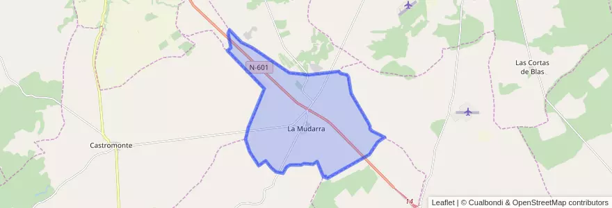 Mapa de ubicacion de La Mudarra.