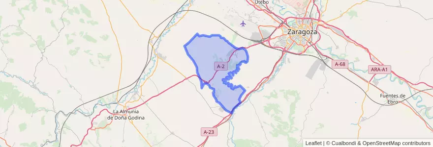 Mapa de ubicacion de La Muela.