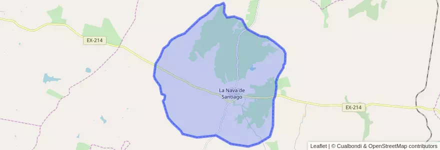 Mapa de ubicacion de La Nava de Santiago.