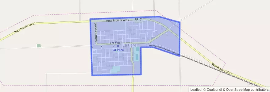 Mapa de ubicacion de La Para.