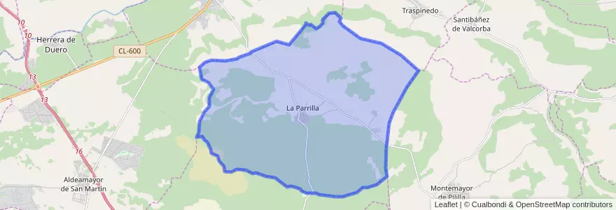 Mapa de ubicacion de La Parrilla.