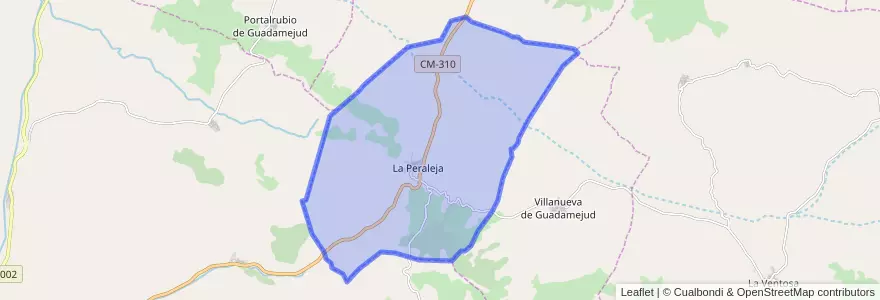Mapa de ubicacion de La Peraleja.