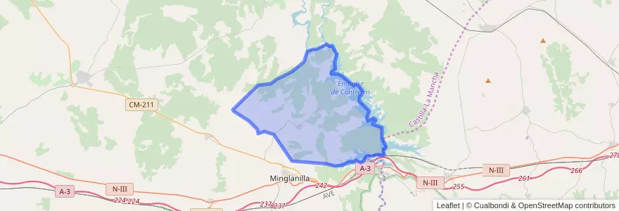 Mapa de ubicacion de La Pesquera.