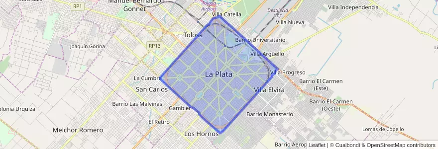 Mapa de ubicacion de La Plata.
