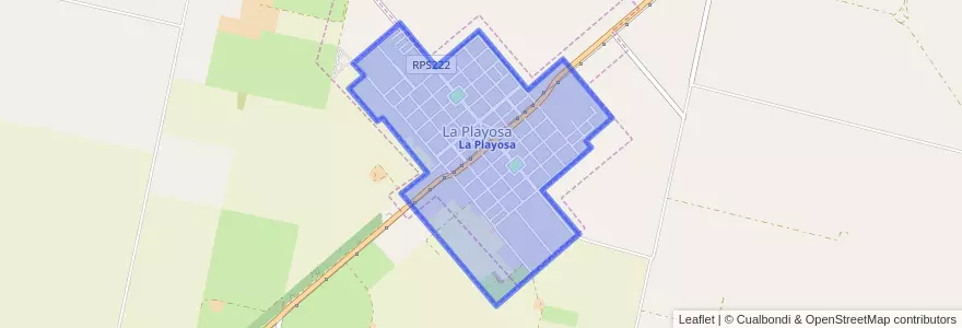 Mapa de ubicacion de La Playosa.
