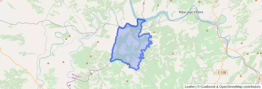 Mapa de ubicacion de la Pobla de Massaluca.