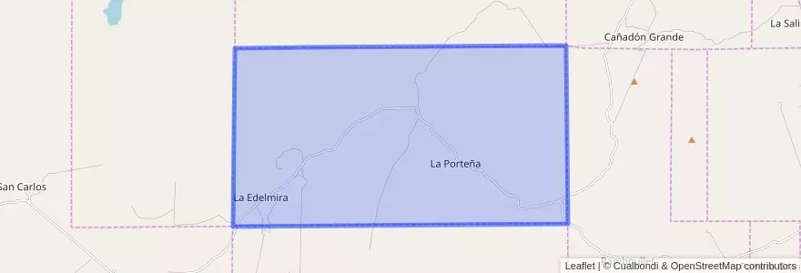Mapa de ubicacion de La Porteña.