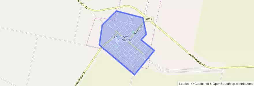 Mapa de ubicacion de La Puerta.