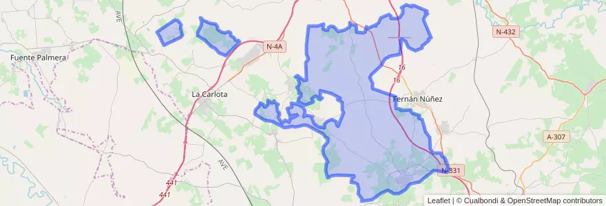 Mapa de ubicacion de La Rambla.