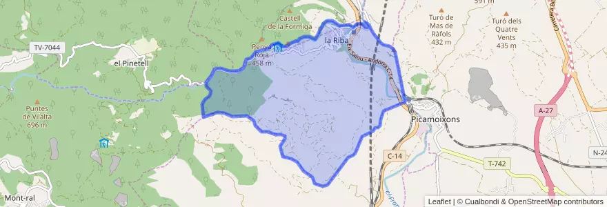 Mapa de ubicacion de la Riba.