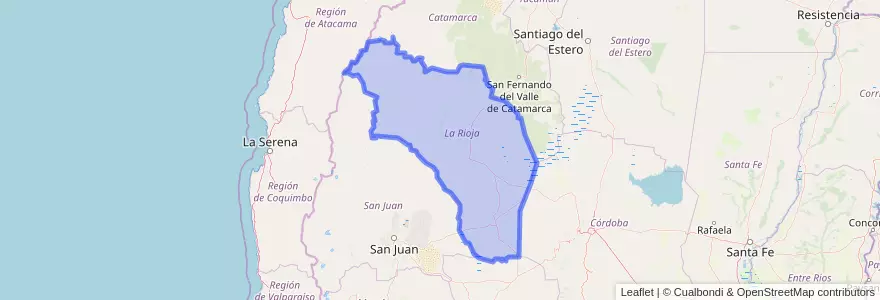 Mapa de ubicacion de ラ・リオハ州.