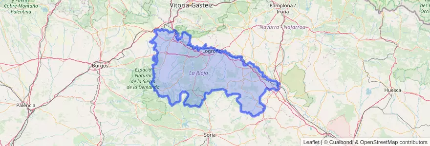 Mapa de ubicacion de La Rioja.
