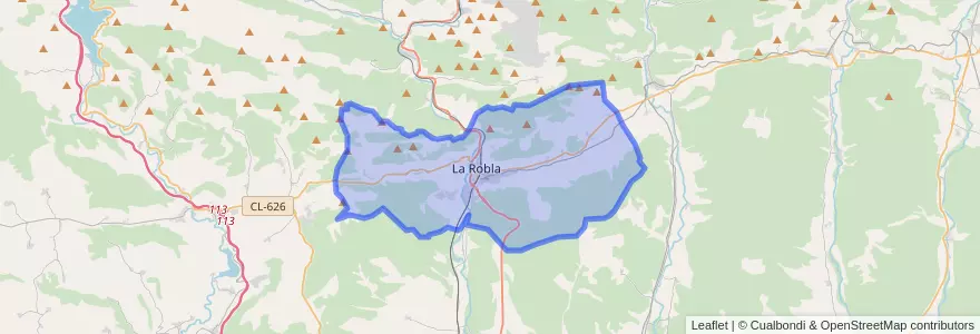 Mapa de ubicacion de La Robla.
