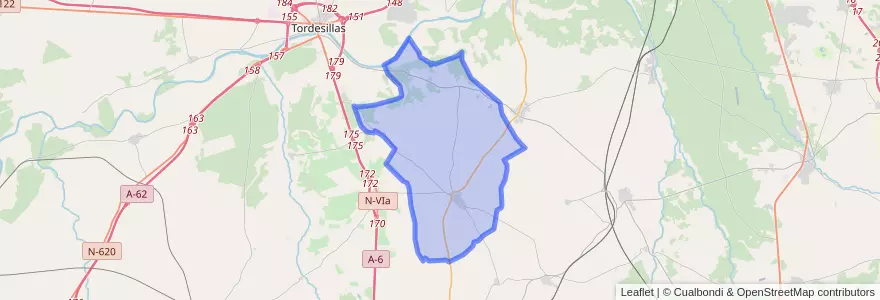 Mapa de ubicacion de La Seca.