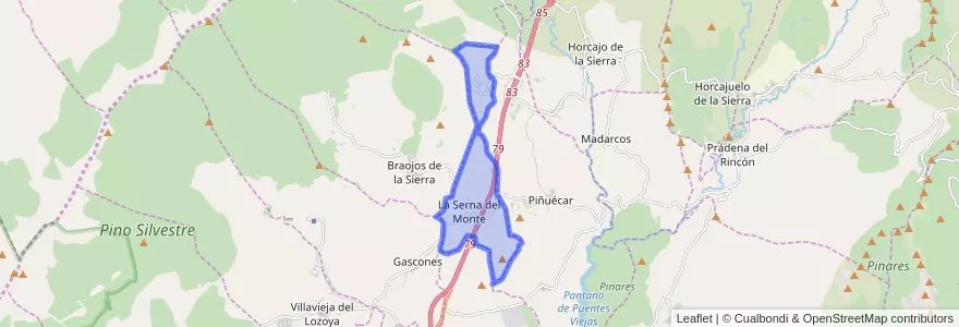 Mapa de ubicacion de La Serna del Monte.