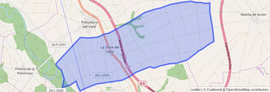 Mapa de ubicacion de La Torre del Valle.