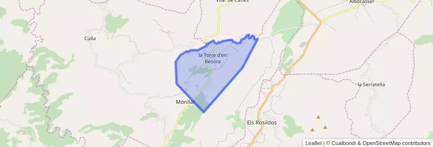Mapa de ubicacion de la Torre d'en Besora.