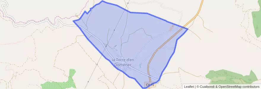 Mapa de ubicacion de la Torre d'en Doménec.