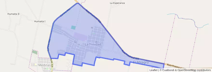 Mapa de ubicacion de La Trinidad.