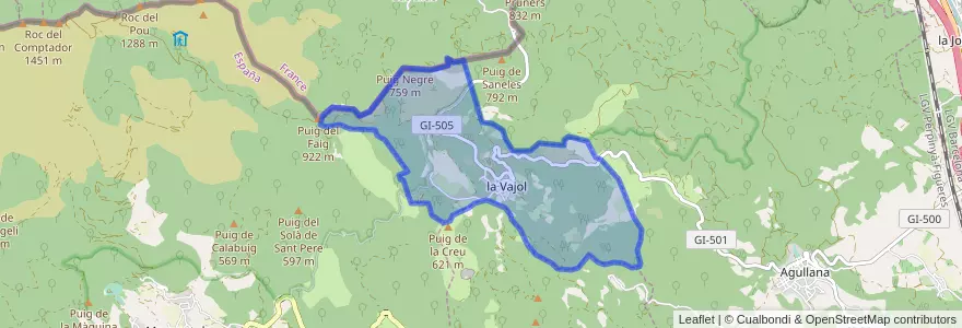 Mapa de ubicacion de la Vajol.