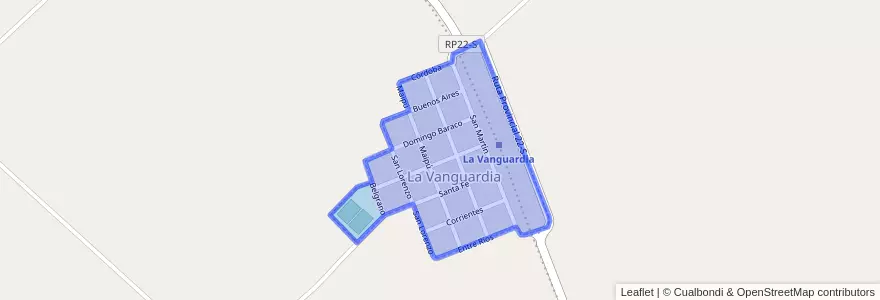 Mapa de ubicacion de La Vanguardia.