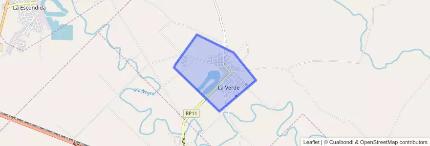 Mapa de ubicacion de La Verde.