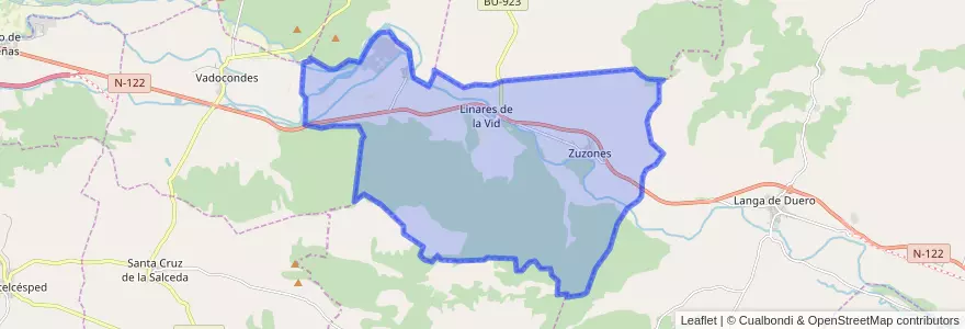 Mapa de ubicacion de La Vid y Barrios.