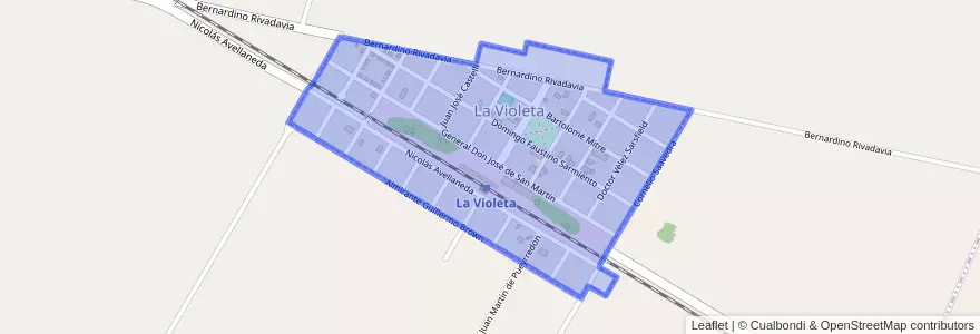 Mapa de ubicacion de La Violeta.