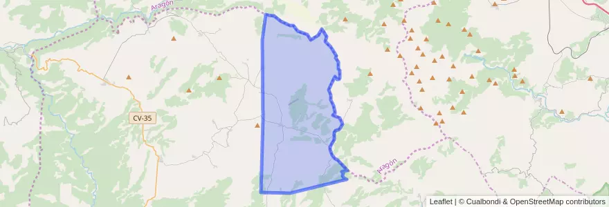 Mapa de ubicacion de La Yesa.