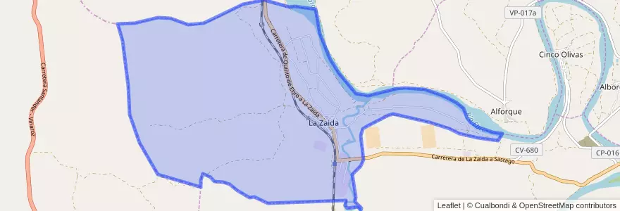 Mapa de ubicacion de La Zaida.