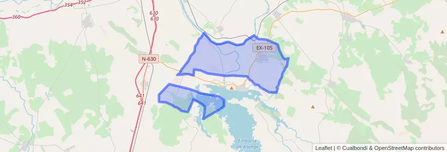 Mapa de ubicacion de La Zarza.