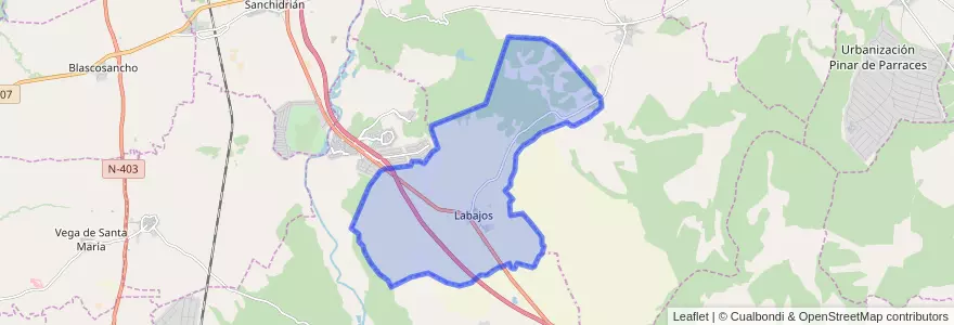Mapa de ubicacion de Labajos.