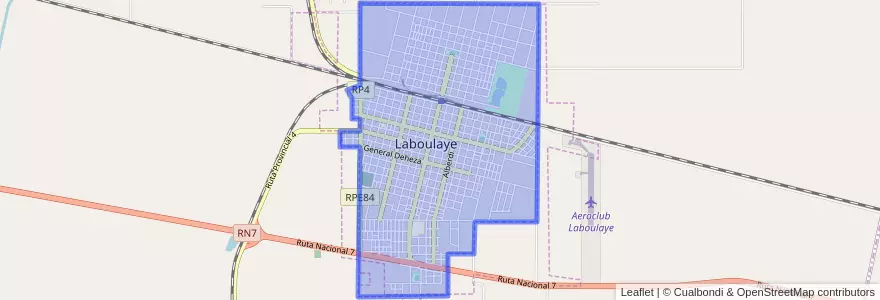 Mapa de ubicacion de Laboulaye.