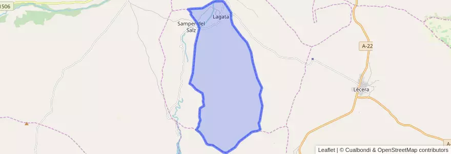 Mapa de ubicacion de Lagata.