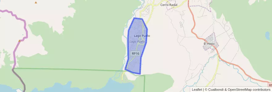 Mapa de ubicacion de Lago Puelo.