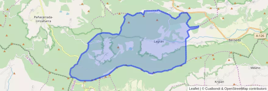 Mapa de ubicacion de Lagrán.