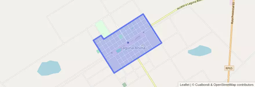 Mapa de ubicacion de Laguna Alsina.