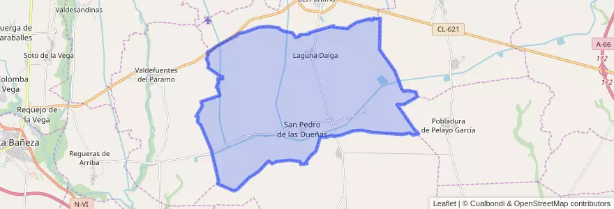 Mapa de ubicacion de Laguna Dalga.