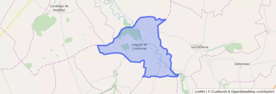 Mapa de ubicacion de Laguna de Contreras.