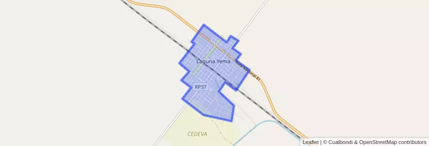 Mapa de ubicacion de Laguna Yema.