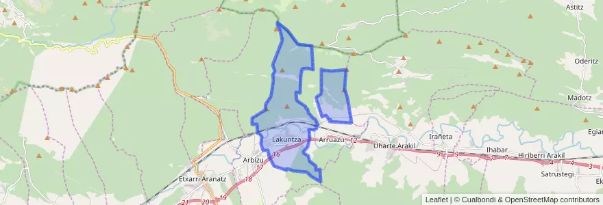 Mapa de ubicacion de Lakuntza.
