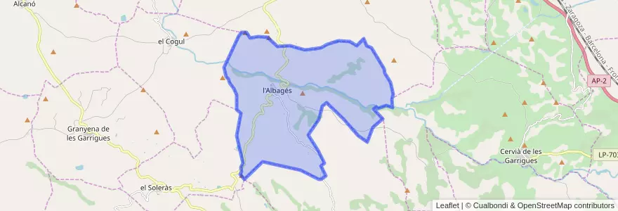 Mapa de ubicacion de l'Albagés.