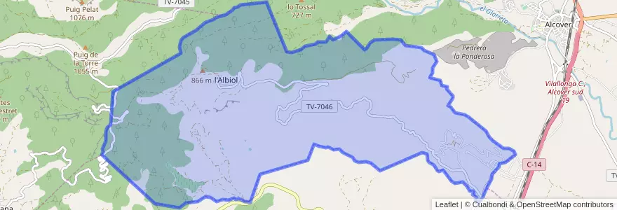 Mapa de ubicacion de l'Albiol.