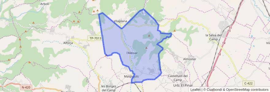 Mapa de ubicacion de l'Aleixar.