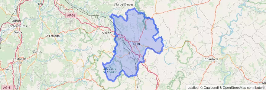 Mapa de ubicacion de Lalín.